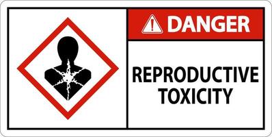 danger toxicité pour la reproduction signe ghs sur fond blanc vecteur