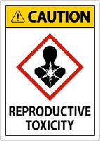 attention toxicité pour la reproduction signe ghs sur fond blanc vecteur