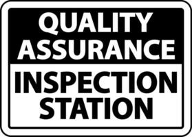 panneau de poste d'inspection d'assurance qualité vecteur