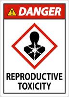 danger toxicité pour la reproduction signe ghs sur fond blanc vecteur