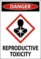 danger toxicité pour la reproduction signe ghs sur fond blanc vecteur