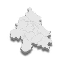carte isométrique 3d de la ville de belgrade est une capitale de la serbie vecteur