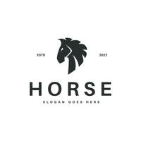 emblème du logo tête de cheval vecteur