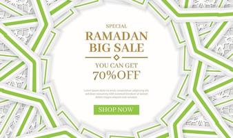 ramadan kareem bannière grande vente médias sociaux web vecteur