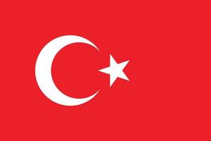 drapeau turquie, drapeau national aux couleurs et proportions officielles. affiche. illustration vectorielle vecteur