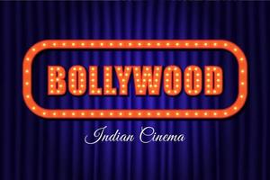 fond vintage de cinéma indien bollywood, vecteur