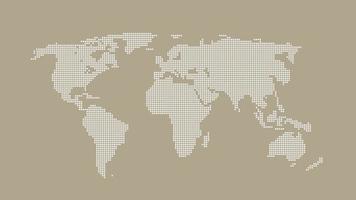 globe carte du monde illustration vectorielle en pointillés