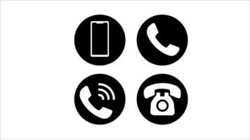 jeu d'icônes de téléphone illustration de symbole vectoriel