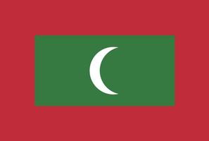 icône de vecteur de drapeau des maldives dans la couleur et la proportion officielles correctement