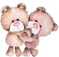 ours en peluche aquarelle 1 vecteur