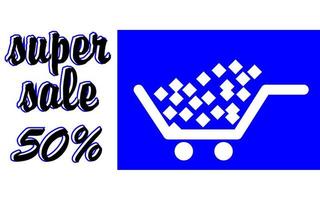 super vente coupon 50 bannière modèle classique de réduction vecteur