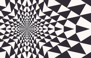 illusion d'optique géométrique petit triangle motif fond de couleur noir et blanc. vecteur