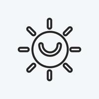 icône énergie solaire. adapté au symbole de l'éducation. style de ligne. conception simple modifiable. vecteur de modèle de conception. illustration simple