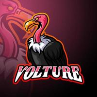 création de mascotte de logo esport vautour vecteur