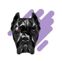 chien cane corso. illustration vectorielle triangulaire vecteur