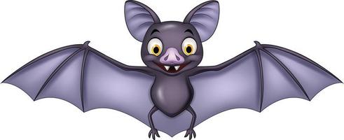 chauve-souris de dessin animé isolé sur fond blanc vecteur