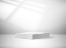 studio lumineux avec sun flare de la fenêtre. Illustration vectorielle 3d avec effet de superposition d'ombre