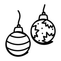 icône de doodle de boules avec crochet vecteur
