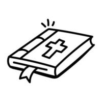 un téléchargement d'icône doodle bible vecteur
