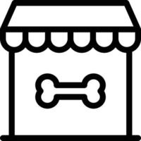 illustration vectorielle de magasin d'aliments pour chiens sur fond. symboles de qualité premium. icônes vectorielles pour le concept et la conception graphique. vecteur