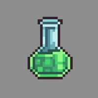 illustration d'art de pixel de verre chimique de laboratoire vectoriel modifiable pour le développement de jeux, l'actif de jeu, l'actif Web, la conception graphique et l'impression.