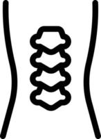 illustration vectorielle de colonne vertébrale sur un fond. symboles de qualité premium. icônes vectorielles pour le concept et la conception graphique. vecteur