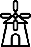 illustration vectorielle de moulin à vent sur un fond. symboles de qualité premium. icônes vectorielles pour le concept et la conception graphique. vecteur
