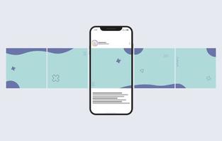 modèle de publication de carrousel sur les réseaux sociaux vecteur