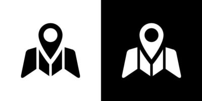 vecteur d'icône de carte. logo de symbole d'emplacement de broche