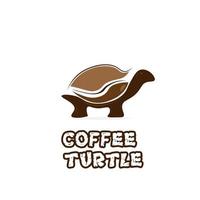 tortue café icône illustration logo vecteur