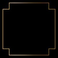cadre carré doré sur fond noir. eps10 vecteur