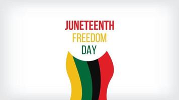 juneteenth jour de la liberté le 19 juin, affiche célébrée du jour de l'émancipation, carte de voeux, bannière et arrière-plan vecteur de concept juneteenth