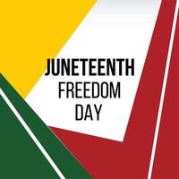 juneteenth jour de la liberté le 19 juin, affiche célébrée du jour de l'émancipation, carte de voeux, bannière et arrière-plan vecteur de concept juneteenth