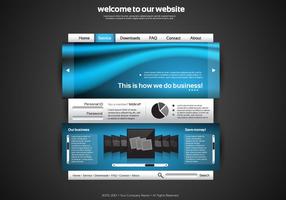 Silver and Blue Website Vector Template