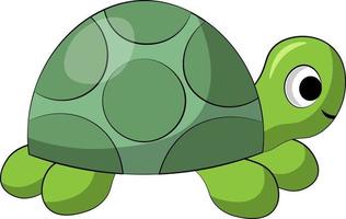 tortue de dessin animé mignon. dessiner une illustration en couleur vecteur