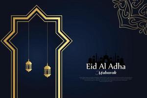 fond islamique eid al adha mubarak vecteur