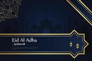 fond islamique eid al adha mubarak vecteur