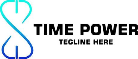 logo graphique power time, icône, symbole, vecteur