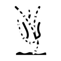 illustration vectorielle de l'icône de glyphe d'algues noueuses d'ascophyllum vecteur