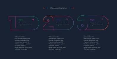 infographie cinq illustration vectorielle de mise en page vecteur