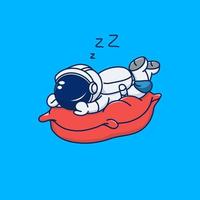 conception de vecteur de caractère mignon astronaute endormi