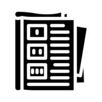tutoriel livre glyphe icône illustration vectorielle vecteur