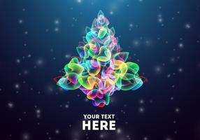 Glowing Abstract Christmas Tree Vector