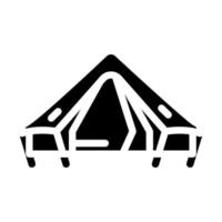 tente camping glyphe icône illustration vectorielle vecteur
