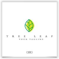 arbre feuille logo premium élégant modèle vecteur eps 10