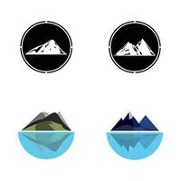 logo d & # 39; icône de montagne vecteur