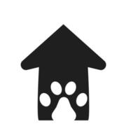 conception de logo de maison de chien modèle de conception d'illustration vectorielle vecteur