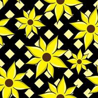 motif de fleur jaune sans soudure vecteur