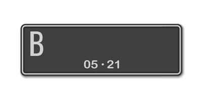 plaque d'immatriculation de la voiture. vecteur