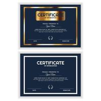 bundle créatif certificat d'or modèle de récompense d'appréciation vecteur